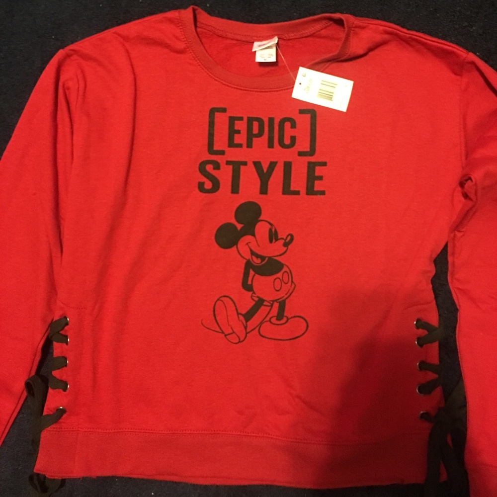 Red Mickey crew neck!
